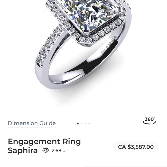 14K White Gold Engagement Ring - Picture 1 of 4